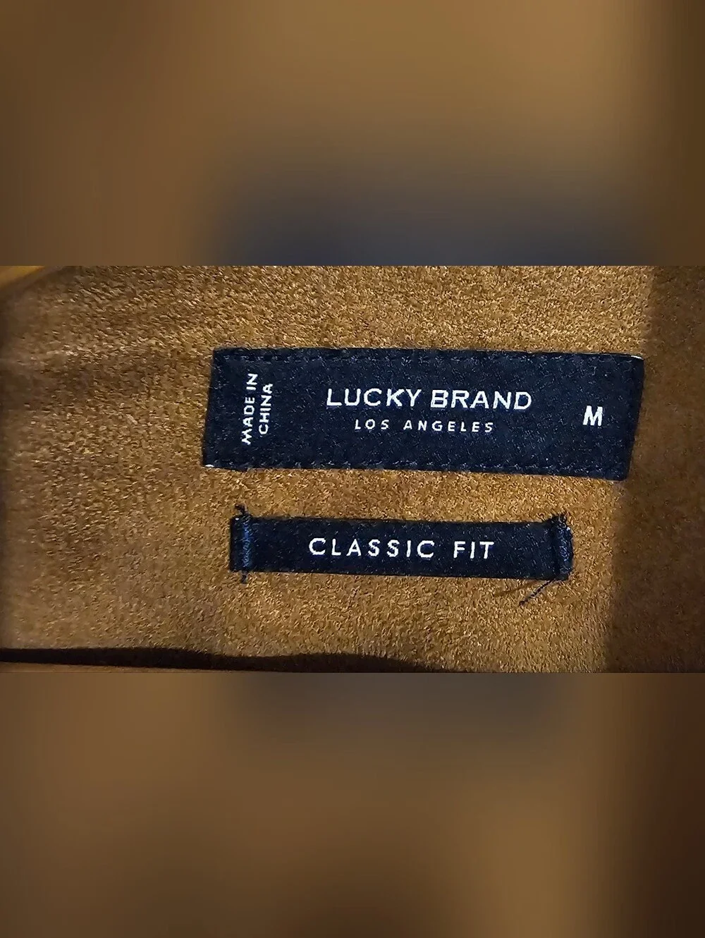 Lucky Brand Brown and Yellow Plaid Shirt Jacket